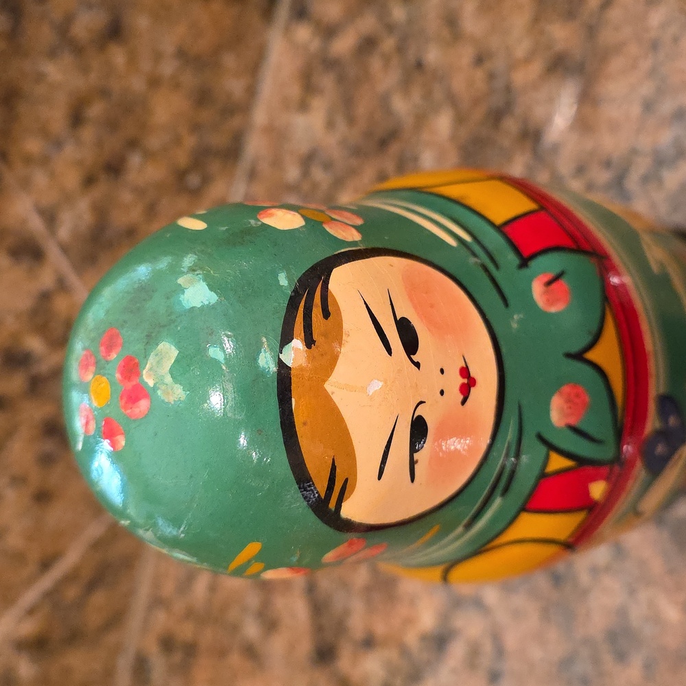 3 Russian Wooden Nesting Dolls - Picture 7 of 11